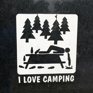 lustiger Camping Aufkleber Sticker