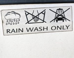 Lustiger Auto Aufkleber Rainwash only