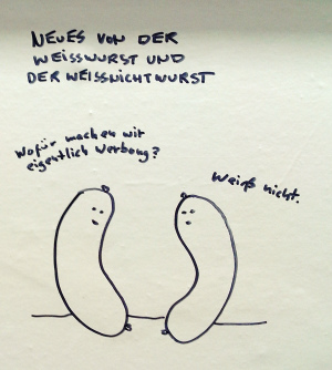 weissnichtwurst cartoon